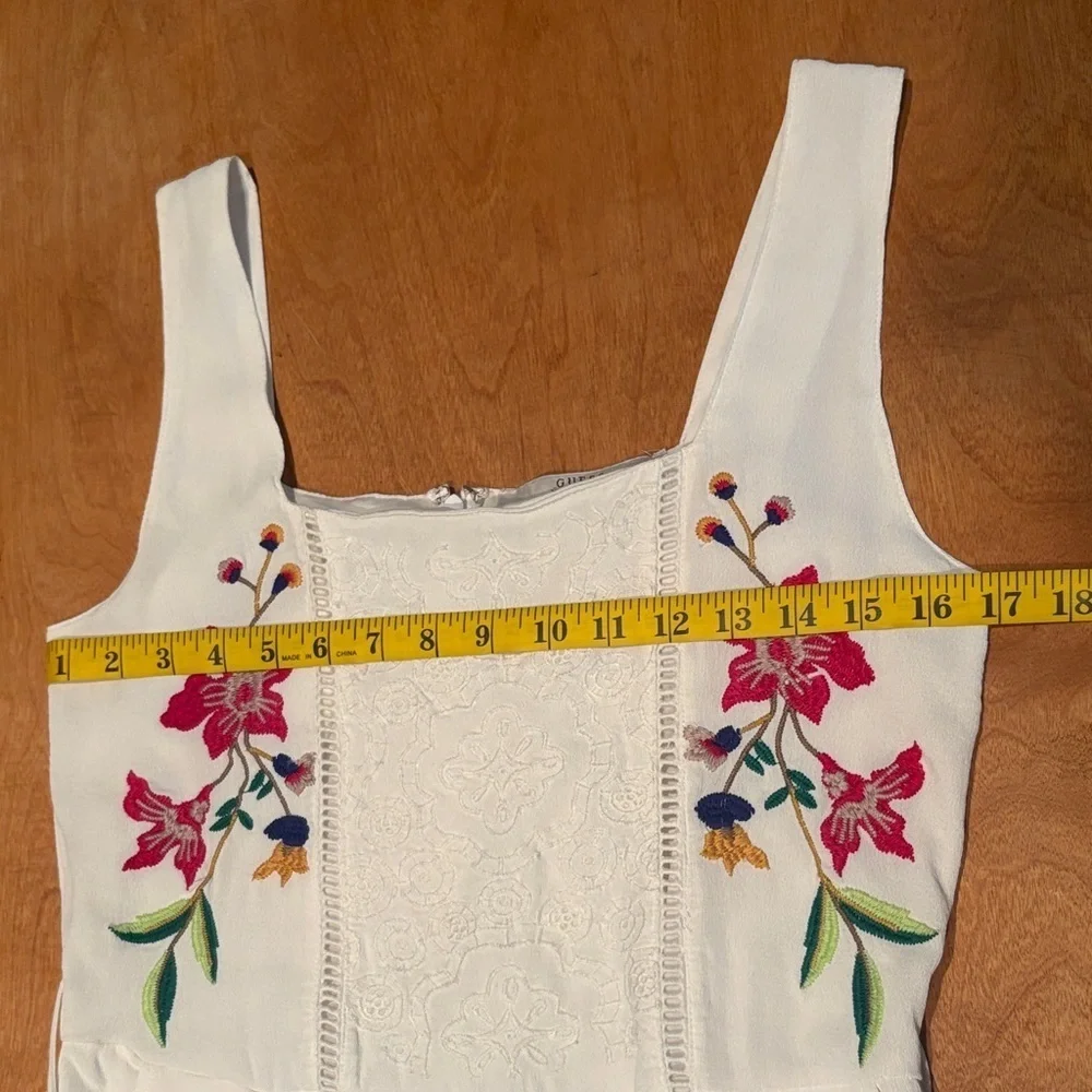 Guess Floral Embroidered White Romper - Picture 9 of 13